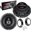 EvoTuning Kit 2 Casse Altoparlanti Anteriori per Fiat Panda 2 Serie 169 dal 2003 al 2011 - Set Coassiali 2 Vie 165mm 200W compatibili con Renegade RX62 + 2 Anelli e Cavi Adattatori