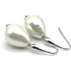 Generico Orecchini con Grandi Perle Bianche Barocche, Pendenti in Argento 925 Made in Italy, Gioielli Artigianali, Bijoux Matrimonio, Regalo