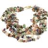 Generico Collana Multi Filo, Girocollo Torchon con Ametista Agata Avventurina Quarzo Rosa, Gioielli Pietre Dure Naturali, Bijoux Artigianali