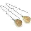 Generico Orecchini in Citrino Giallo, Pendenti Lunghi a Goccia, Argento 925, Bijoux Made in Italy, Pietre Dure, Gioielli Minimalisti, Regalo per Lei