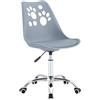 Cribel 1Pz Sedie Samira in Polipropilene Grigio con Cuscino Imbottito, Design Ergonomico e Originale, Ideali per Soggiorno, Cucina, Bar e Ambienti Moderni, 49 x 57 x 83 cm