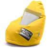 Avalon - Pouf Bambini Jazz in Ecopelle Deluxe Super Resistente, Pouf Sacco di Qualità Sartoriale, Bean Bag per Sedersi Ergonomico, Pouf a Sacco Impermeabile, Made in Italy(56x76cm-Giallo Limone)