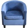 Hearda Fodere Copripoltrona da Cocktail, Copripoltrona Cocktail Club Velluto 2 Pezzi Fodera per Poltrona a Vasca con Fodera per Cuscino, Copripoltrona Elasticizzato Universale (Blu Scuro)