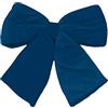 Magie di Natale Fiocco Imbottito in Velluto Decorazione Natalizia per Albero e Ghirlanda Dietro Porta (Large, Blu)