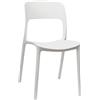 WS DESIGN Sedia Rimini Polipropilene Ristorante Pizzeria Bianco