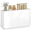 HOMCOM Mobiletto Multiuso in Truciolato a 5 Livelli, 150x40x88 cm, Bianco