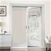 WWQQKJ Set di 2 pannelli di tende per portafinestra, fissaggio con velcro senza fori, oscuranti, termicamente isolate e antipolvere, per porta scorrevole/interna, 66 x 172,7 cm(Bianco)