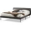 EVERGREENWEB MATERASSI & BEDS EVERGREENWEB - Letto Matrimoniale con Materasso 160x200 alto 20 cm in Waterfoam Flex, Base Letto 12 Doghe in Legno + 2 Cuscini in Fiocco Memory, Testata Quadrata Stondata, Rivestimento Tessuto Tortora