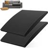 Qurxuanwe 2 Pezzi Gommapiuma Cuscino per Divani 50x50 cm, Supporto Cuscini da Divano per Sedile Cadente, Supporti per Seduta Mobili in Spugna Ad Alta Densità 45D, Cuscino Schiuma di Riparazione per Sedie (Nero)