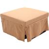 MarinelliGroup Pouf letto singolo con materasso 75X75X43 cm salvaspazio pieghevole camera cameretta soggiorno poggiapiedi tessuto Beny (Arancione)