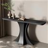 LLYLAFDC Consolle Moderna in Pietra Sinterizzata, Tavolo d'Inserto di Lusso con Base a X Aerodinamica, Tavolino Accento Stretto per Corridoio Ingresso Soggiorno(Black,100cm)