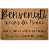 KOKO DOORMATS Zerbino ingresso casa in Fibra di Cocco "Benvenuti A Casa Dei Nonni" | Tappeto Ingresso Esterno con Base Antiscivolo in PVC | Design Simpatico da 40x60 cm per Porta d'Ingresso