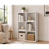 Xinyvee Libreria da parete sospesa, Porta libri, Cubi portaoggetti, Mobile basso, Scaffale da parete, 6 Cubi, Scaffale bianco per Soggiorno o Camera, 62x29x92.5 cm