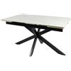 MarinelliGroup Tavolo allungabile in ceramica da 140 cm a 200 cm top da 12 mm gambe in acciaio Starstone (Calacatta Grey)