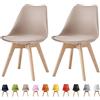 mcc direct Set di 2 sedie da cucina, ufficio, design Eva (marrone)