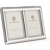 SEC OF FLORENCE 7377/6x9DOPPIAIT Cornice Portafoto in Argento Massiccio 925 con Retro in Legno Mogano
