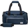 American Tourister Brightup - Ryanair Borsa da viaggio, 25 x 20 x 40 cm, 22 L, Blu (Navy)