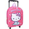 mybagstory - Zaino con ruote 3D Hello Kitty per ragazza - Rosa - Bambino - Scuola - Asilo - 33 cm - Spallacci
