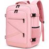 ENERGY GROUP Zaino Viaggio 45x36x20 EasyJet e Ryanair, Bagaglio a Mano 30L, Zaino Cabina Uomo Donna, Apertura 180°, Impermeabile, Porta PC 14", Casual per Viaggio e Lavoro - Rosa