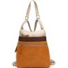 MISAKO Zaino antitaccheggio tricolore Loga ED. Donna - Loga Senape 33x28x11cm