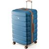 Flight Knight Valigia Baule 80 cm Bagaglio da Stiva Rigido in ABS per Viaggi Lunghi Grande Capacita Interna Ruote Spinner e Serratura TSA Approvata per la Maggior Parte delle Compagnie Aeree UK