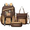 Lpoppcx Capybara Zaino Per Bambini, Capibara Per Scuola,Ragazza Zainetti Per Bambini Grande Zainos Capibara Kit Con Astuccio Capybara Impermeabile Zainetto Zaino Scuola Elementare Set Di Cancelleria