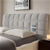 DOSYCOVUR Resistente Copri Testiera Letto Matrimoniale Lavabile,Grigio,130cm