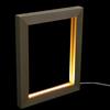 Housoutil Cornice portafoto in legno a LED con luce bianca calda, compatta da tavolo, 170 x 130 mm, USB, ricaricabile, per la casa