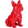 XYQXYQ Sculture Bulldog Francese in Resina Artistica, Statua di Bulldog Inglese in Resina, Decorazione per Soggiorno e Scrivania Moderna