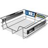 KESSER Cassetto telescopico 50 cm di larghezza armadio cromato in acciaio inox cassetto cassetto per armadio cucina estraibile cestello armadio armadio antracite