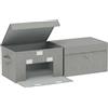 ENUMAIL Scatole di Stoccaggio con Coperchio Anteriore,33x23x20cm,Grigio,2 Pezzi