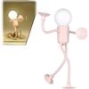 Generico Luce Notturna Divertente, 1/2pezzo Luce Notturna Forma di Sportivo, Luce Notturna a Forma di Simpatico Omino con Lampadina, Luci Notturne Fai da Te, per Decorazioni da Camera da Letto