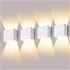 CHEVVY 4 Aplique Interni LED, 7W lampada da parete moderna 3000K,bianco | applique da parete per esterni, in alluminio, luce bianca calda