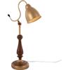 WooDerson Lampada da tavolo vintage oro, lampada da tavolo con cavo, cavo di alimentazione da 1,5 m, superficie illuminata 5 m², lampada da lavoro per studio, soggiorno, caffetteria