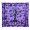 Seamar Copritutto Grande New Albero Copri Divano 100% Cotone Riciclato con Frange 210x230cm Telo Mare (Viola)
