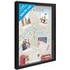PHOTOLINI 3D cornice 50x70 cm nero, profonda, cornice per oggetti fino a 3 cm di profondità, legno MDF cpn vetro acrilico - perfetta per il fai da te e come regalo
