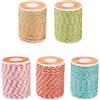 Spritewelry - 5 rotoli di cordoncino intrecciato da 1,5 mm, per perline, bracciali, macramè, per lavori fai da te, gioielli, cucito, appendiabiti fatti a mano, decorazioni per feste e casa