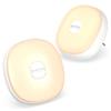 OUSFOT Luce Notturna Bambini Automatiche Luce Notturna Led con Sensore Crepuscolare Cura Degli Occhi Plug-and-Play & Batteria Ricaricabile per Allattamento Camera Corridoio Cucina Scale 2 Pezzi