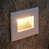 MAKA change your life quality MAKA Segnapasso LED da Incasso 503, Luce di Cortesia 4.5W 320 Lumen per Parete, Faretto Esterno IP65 Bianco Asimmetrico, Lampada da Muro per Scale e Corridoi, Illuminazione Led (4000K, luce naturale)