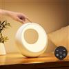 Bonsery Lampada da comodino Touch dimmerabile rotonda con telecomando, lampada da tavolo a LED senza fili con cambio colore RGB, luce notturna per bambini con timer e memoria