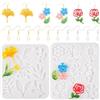 PH PandaHall PandaHall 2pcs Stampi in Resina per Orecchini Fiore Foglia Ciondolo Stampi in Silicone con Ganci per Orecchini Anelli di Congiunzione per Colata Epossidica Artigianato Creazione Gioielli