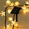 Sinlay Catena Luminosa Esterno Solare, Luci Solari Da Giardino Ciliegio E Dente Di Leone, Decorazioni Giardino Per Esterno, 7 M Con 50 Led, Impermeabilità Ip65, Per Giardini, Recinzioni E Feste (A5M)