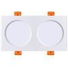 SDUYTDG Faretto da Incasso a LED a Doppia Testa 10W-36W Faretto da Incasso Quadrato Ultra Sottile Luce Fredda 6000K Plafoniera a LED Montaggio a Incasso Faretti a LED Faretti Luce a Disco per