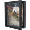 GraduationMall 20x25cm Cornice Shadow Box Cornice Portafoto con Vetrina,per Cimeli, Bouquet, Medaglie e Foto, Scatola per Ricordi, Nero Retrò
