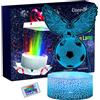UneedMe Regalo Bambino 11 Anni Maschio, 3D Lampada Calcio 3d Con Telecomando 16 Colori Controllo Tattile, Regali Di Gadget Calcio Bambini, Regalo Natale