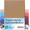 etérea Himmlische Qualität etérea Jersey Topper lenzuolo con angoli 200x200-200x220cm Stucco Epaisseur 5-10 cm - 100% Cotone - Oekotex materasso Letto copripiumino - lenzuola 200x200cm - 200x220cm Marrone