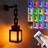 SGZIOO Lanterna notturna 3D, lanterna pixelata con touch e telecomando, lampada notturna ricaricabile USB con 16 colori, luce d'atmosfera a LED, per camera da letto, sala giochi
