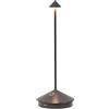 Zafferano, Lampada Pina, Lampada da tavolo ricaricabile e senza fili con controllo touch, Adatta per interni ed esterni, Dimmer, 2200-3000 K, Altezza 29 cm, Colore Titanio