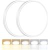 Peasur Plafoniera LED Soffitto, 3000/3500/4000/5000/6500K 15W IP54 Impermeabile Lampada da Soffitto, Sottile Plafoniera Bagno per camera da letto, Cucina, Soggiorno, Balcone, Ø18cm