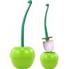 EHOTER Divertente e creativo scopino per WC con supporto, ciotola e manico lungo, strumento per la pulizia del bagno e della casa con setole spesse per la pulizia del bagno (verde)